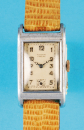 Vadis Finest, rechteckige Armbanduhr mit kleiner Sekunde, verchromtes Gehäuse mit Stahlboden,