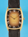 Tissot Stylist, vergoldete, rechteckige Armbanduhr, Referenz 41429, cal. 2141,