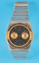 Omega Constellation Stahl-Gold-Quartz-Armbanduhr mit Wochentag, Datum, Zentralsekunde, Stahlgliederband