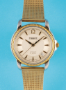 Tissot Automatic Armbanduhr mit vergoldeter Lünette, Datum und Zentralsekunde