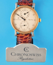 Chronoswiss „Regulateur“ Stahl/Bronze-Armbanduhr mit Regulator-Zifferblatt und Chronoswiss "Regulateur"-Aufsteller,