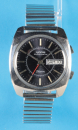 Mars Automatic Alarm Armbanduhr mit Zentralsekunde, Wochentag, Datum und Wecker,