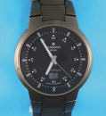 Junghans Mega Funk-Armbanduhr „Radio Controlled”, Titan-Armbanduhr mit Druckboden und Titan-Gliederband