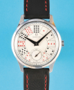 Omega Armbanduhr mit Spielkarten als Stundenindexe,
