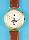 Pontifa Armbanduhr mit 1-Drücker-Schaltrad-Chronograph „Monopusher“ mit 30-Minuten-Zähler, Stunden- und Minuten-Digital-Anzeige und kleiner Sekunde