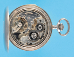 Silbertaschenuhr mit Sprungdeckel und ¼-Repetition auf 2 Tonfedern,