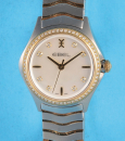 Ebel Wave Damen Stahl/18-ct.-Gold/Brillant-Armbanduhr mit Zentralsekunde