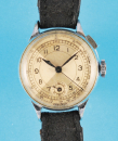 Damen-Armbanduhr Monopusher mit Schaltrad-Chronograph über 1 Drücker