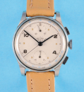 Record Watch Co., Genève, Armbanduhr mit Schaltrad-Chronograph und 30-Minuten-Zähler,