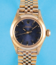 Rolex Oyster Perpetual Damen-Gold-Armbanduhr mit 18-ct.-Jubilé-Goldband mit Faltschließe,