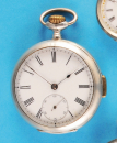 Silbertaschenuhr mit ¼-Repetition auf 2 Tonfedern