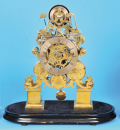 Große englische Skelettuhr mit 4/4 Carillon-Schlag auf 8 Glocken, Stundenschlag auf 9. Glocke,