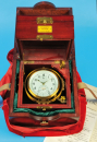 Russisches Marine-Chronometer, Poljot, Nr. 22022, mit Gangschein von 1994,